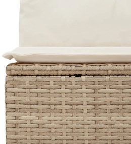 Set divano da giardino 8 pz con cuscini beige in polyrattan