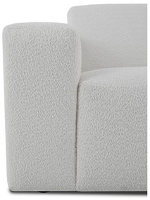 Divano angolare bianco in tessuto bouclé (angolo destro) Roxy - Scandic