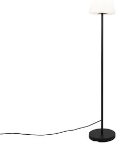 Lampada da terra esterno nero paralume bianco incl lampadina smart E27 A60 - VIRGINIA