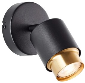 Brilliant - Faretto da parete LED COVELO 1xGU10/5W/230V nero/oro