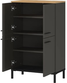 Mobile bagno alto grigio scuro in rovere 60x97 cm Yonkers - Germania