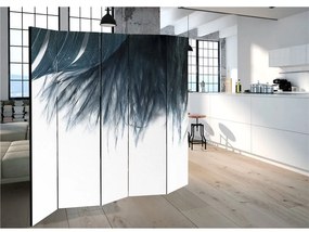 Paravento Dark Blue Feather II [Room Dividers]