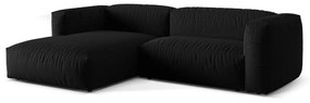 Divano angolare modulare nero (angolo sinistro) Martina - Micadoni Home