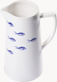 Brocca fatta a mano Blauer Fischschwarm, 1,2 L