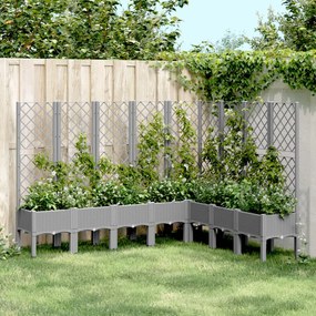 Fioriera Giardino Con Traliccio Grigio Chiaro 200x160x142 Cm Pp /