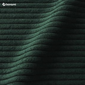 Divano angolare verde allungabile e con contenitore rivestito in velluto a coste Voltaire – Bobochic Paris