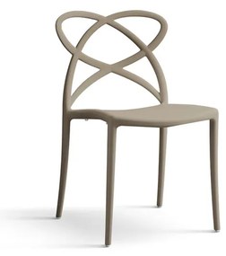 Sedia LONG ISLAND grigio caldo in polipropilene