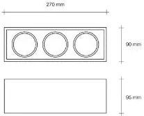 Sforzin illuminazione lampada a soffitto in gesso a tre luci heraea T271 (ULTIMI 3 DISPONIBILI)