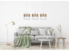 Lampadario a sospensione con filo LIMA 3xE27/60W/230V oro/bianco