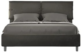 Letto matrimoniale e rete 160x190 in microfibra grigio Sleeper