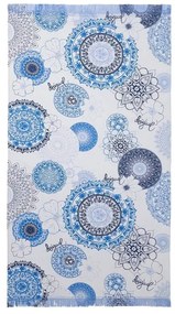 Telo Mare Pareo con frange Desigual Think In Blue