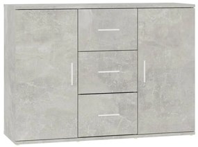 Credenza grigio cemento 91x29,5x65 cm in legno multistrato