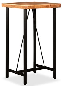 Tavolino Da Bar İn Legno Massello Di Acacia 60x60x107 Cm /