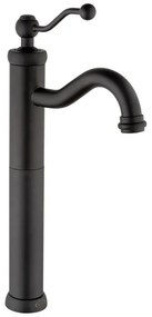 Rubinetto per lavabo getto laminare cristallino Lingaa nero spazzolato opaco JACUZZI RUBINETTERIA