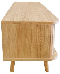 Tavolo TV in rovere di colore naturale 138x50 cm Rove - Woodman