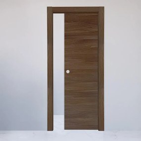Porta interna scorrevole Monet in legno colore noce, L 60 x H 210 cm, apertura reversibile