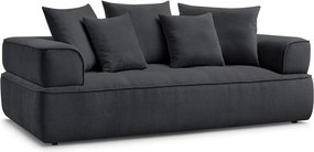 Divano grigio scuro con rivestimento in ciniglia 237 cm Whesley – Bobochic Paris