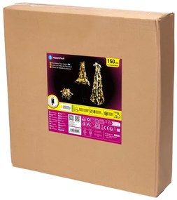 Aigostar - Albero di Natale LED per esterni 150 LED/230V 1,8 m IP44 bianco/zla bianco caldo