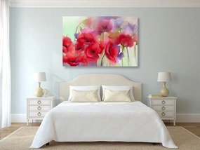 Quadro su tela – Splendidi papaveri disegnati