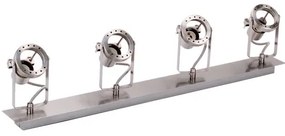 Faretto decorativo senza fonte luminosa TECHNIC NEW CROMO SATINATO in inox grigio GU10 42W INSPIRE 4 luci