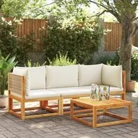 Set Divano da Giardino 3pz con Cuscini Legno Massello di Acacia 3278923