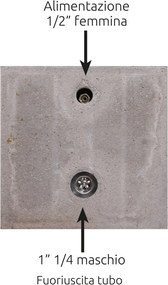 Fontana da Giardino con Rubinetto Vaschetta e Base Belfer 42/QVR Tortora...