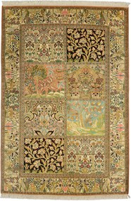 Cashmere Silk Tappeto orientale 130x190 Beige (Indian) Annodato A Mano