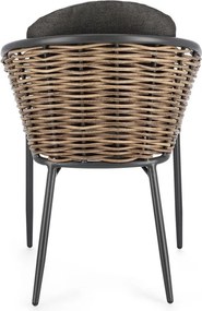 Sedia da esterno grigia in metallo Maribela – Bizzotto