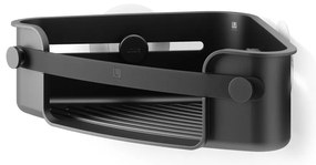 Mensola da bagno senza foratura/ad angolo nera in plastica Flex Adhesive – Umbra