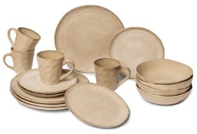 Set da pranzo in gres beige 16 pezzi Glosia - Bonami Selection