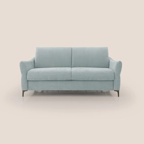 Dalia divano letto con materasso H18 cm e piedi alti in raffinato tessuto smacchiabile T17