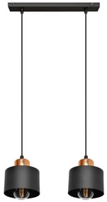 Lampadario su fune EDISON 2xE27/15W/230V