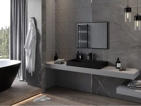 Mexen Loft specchio da bagno rettangolare 80 x 60 cm, cornice nera - 9852-080-060-000-70