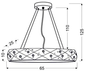 Lampadario a sospensione con filo GLANCE 5xG9/40W/230V