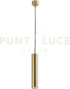 Lampadario a sospensione fluke tonda oro 1 luce attacco gu10 5,5x5,...