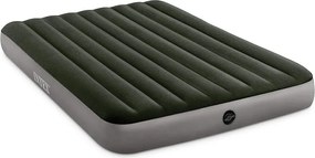 64779 - Materasso Gonfiabile Dura-Beam Prestige Downy Matrimoniale con Pompa a Batteria, pvc, Verde, 152x203x25 cm - Intex