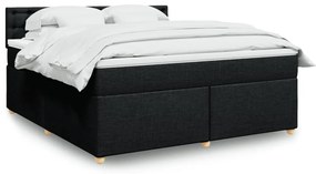 Giroletto A Molle Con Materasso Nero 180x200 Cm İn Tessuto /