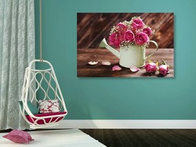 Stampa su tela – Rose in annaffiatoio