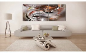 Quadro Orange Chaos  Colore Nero, Dimensioni e Misure 225x90