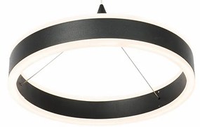 Lampada a sospensione nera 30 cm con LED a 3 livelli di dimmerazione - Lyani