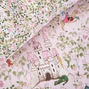Set copripiumino e federa da bambini rosa in cotone per letto singolo 135x200 cm Fairytale – Belle &amp; Boo
