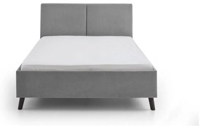 Letto matrimoniale imbottito grigio con rete inclusa 140x200 cm Piano – Meise Möbel