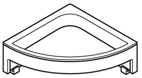 GROHE 411062430 - Mensola angolare per doccia ESSENTIALS 250 × 250 mm nera