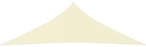 Parasole a Vela Oxford Triangolare 5x5x6 m Crema