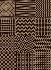 Cole & Son Carta da parati Geometrico - Black/ Gold