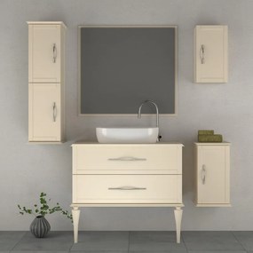 Mobile da bagno Tiffany L100 x P47,6 x H55 cm 2 cassetti, bianco cotone