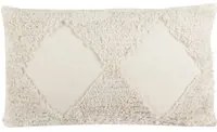 Cuscino divano 30x50 cm rombi bianco