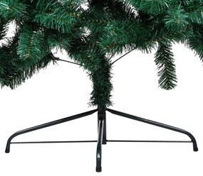 Albero di Natale Preilluminato con Supporto Verde 120 cm PVC