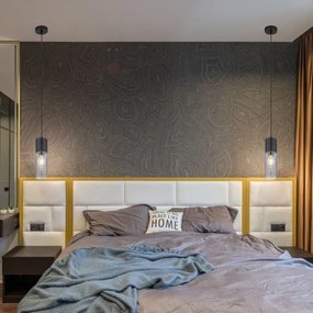 Globo 21000HB - Lampadario a sospensione con filo ANNIKA 1xE27/25W/230V diametro 10,5 cm nero