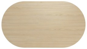Tavolo da pranzo con piano in rovere decorato in colore naturale 100x180 cm Lago - TemaHome